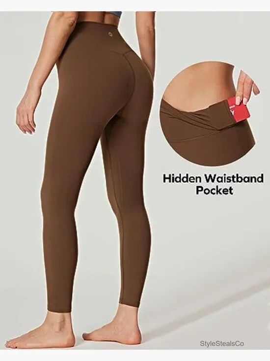 High Waisted Compression Leggings Tummy Control Workout Yoga Pants Buttery Soft - Picture 4 of 7